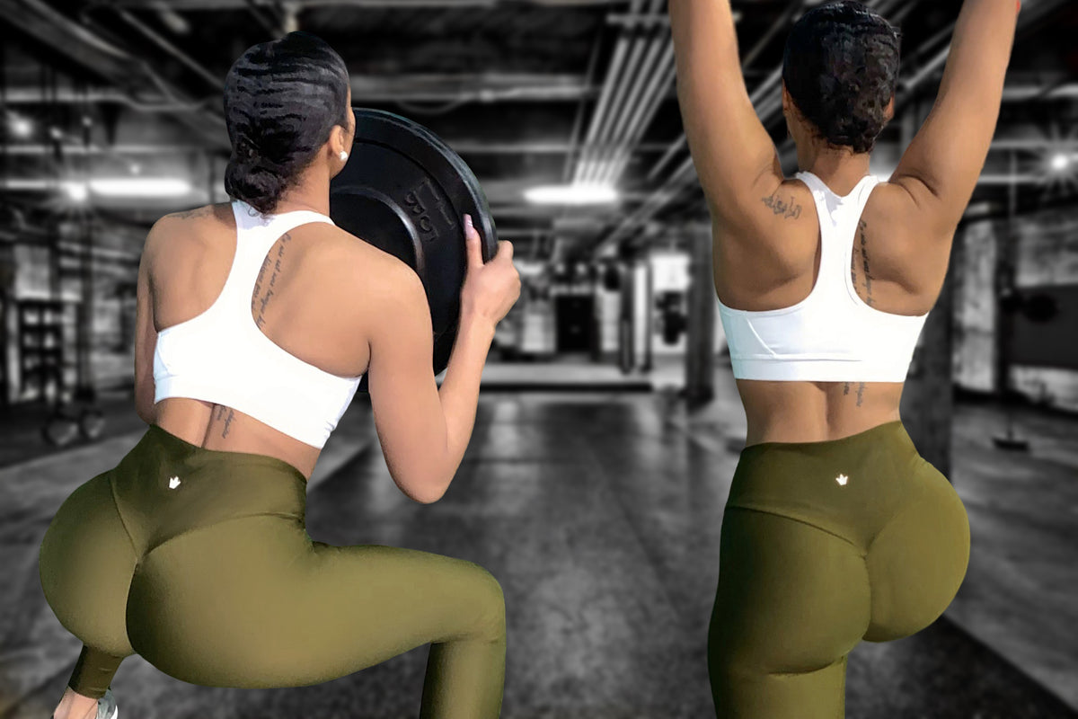 V-Back Scrunch Leggings Seamless Workout Gym Leggings for Women Tummy  Control Butt Lift Butter Soft Squat Proof Black, Grey at  Women's  Clothing store